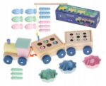 Sorter drewniany POCIĄG RYBKI WĘDKA GRY MONTESSORI