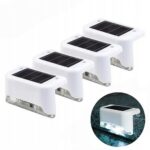 4 Szt WODOODPORNA LAMPA SOLARNA OGRODOWA schody it BIAŁA