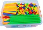 Klocki konstrukcyjne rurki słomki konstrukcyjne patyczki 800 el Straws - obrazek 8