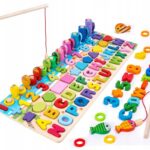 Trening MÓZGU Montessori Puzzle RYBKI KULKI