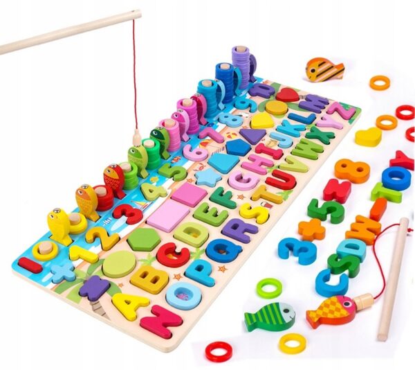 Trening MÓZGU Montessori Puzzle RYBKI KULKI