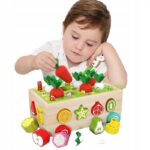 Drewniana kostka Montessori SORTER KLOCKI MAGNEZ - obrazek 2